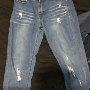 Women wax jeans